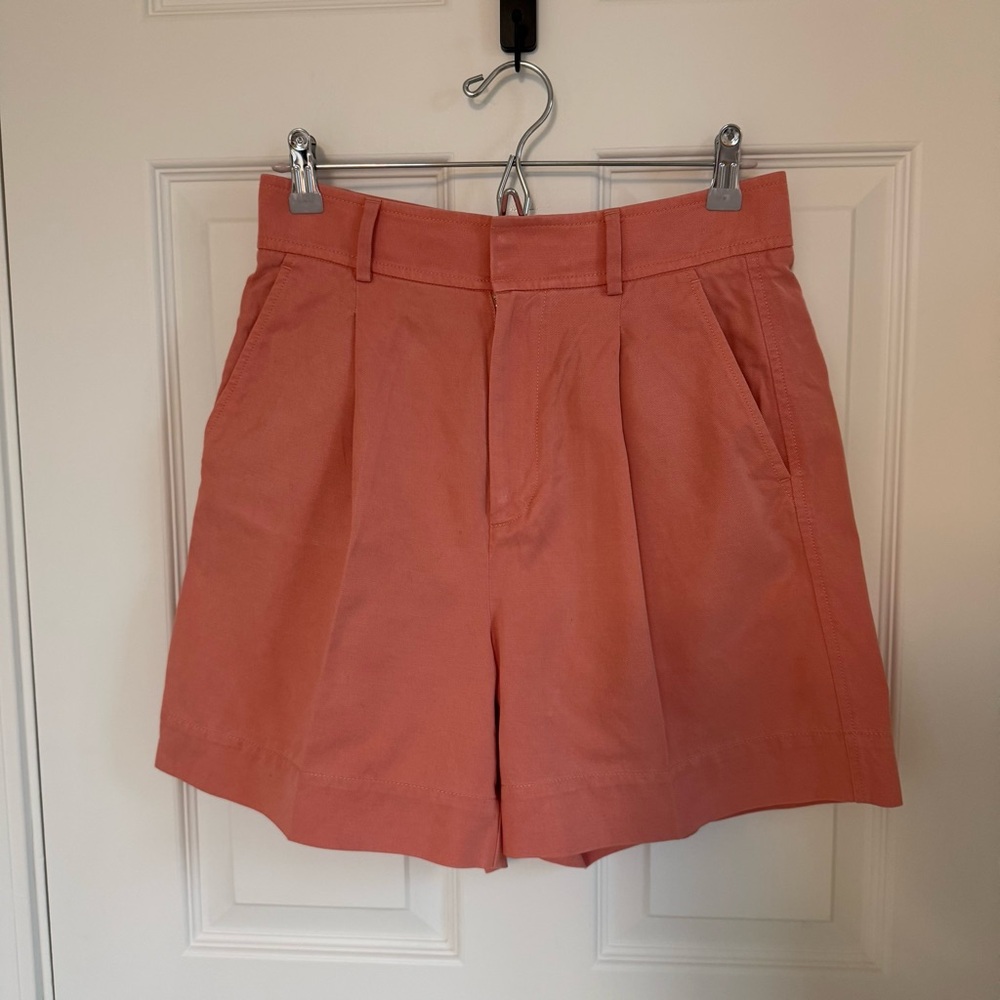 Everlane High Waist Shorts in Coral
